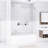 56-60" W X 66" H Frameless Single Sliding Bathtub Door, Tub Shower Door, 5/16" (8Mm) Clear Tempered Glass, Premium Stainless Steel Hardware,Brushed Nickel-123984738