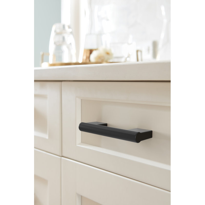 Versa 3 inch (76mm) Center-to-Center Matte Black Cabinet Bar Pull, Matte Black, 3"
