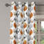 Rideaux décoratifs à œillets pour fenêtre à 2 panneaux East Urban Home Sports, 50 po, orange, crème et noir-1220619638
