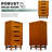Elara 5-Drawer Solid Wood Tall Dresser, Mid-Century Modern Vertical Chest with CNC Wave Detail, Caramel-114395518