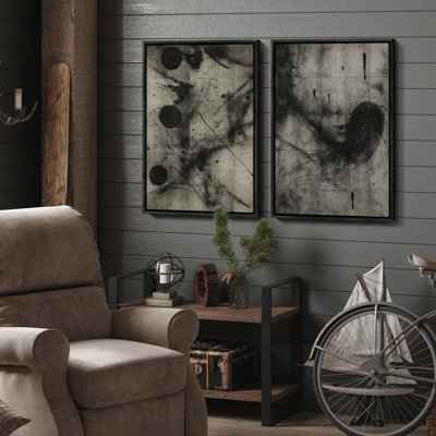 Framed Wall Art Abstract Vintage Antique Classic for Bedroom