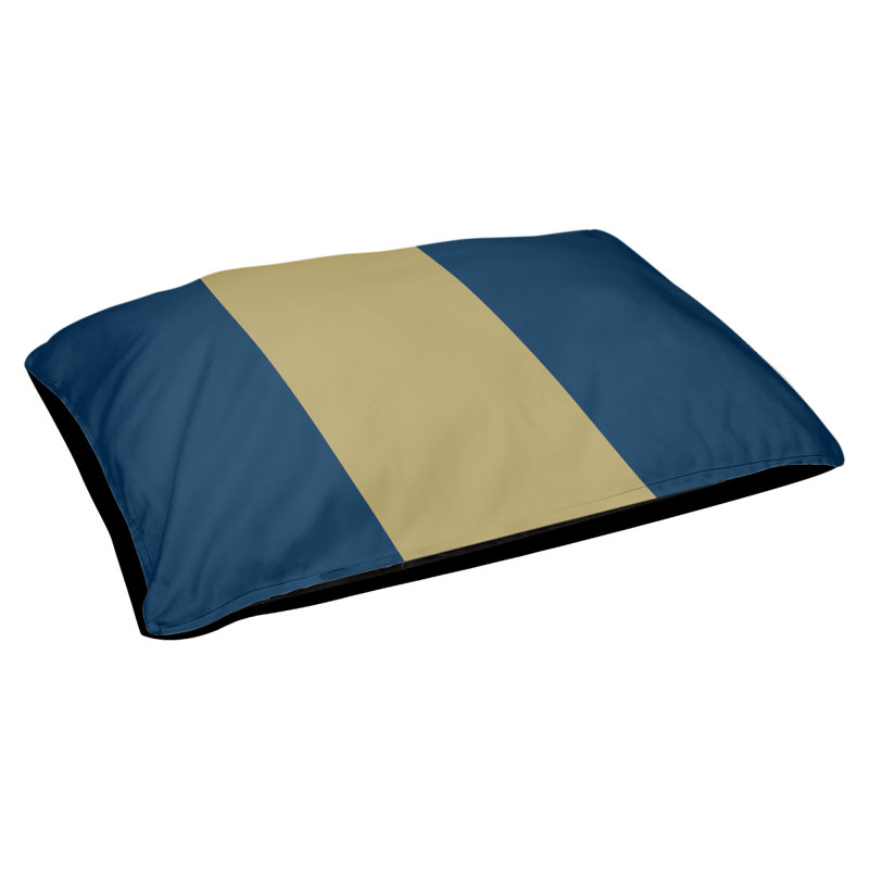 Coussin pour chien Tampa Bay, Très grand (l 50 po x P 40 po x H 7 po), Bleu / Or / Bleu