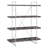 Rustic Grey Herringbone Bookcase With Full-Length Shelf