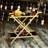 Claman No Screws Assembly Metal Bar Cart