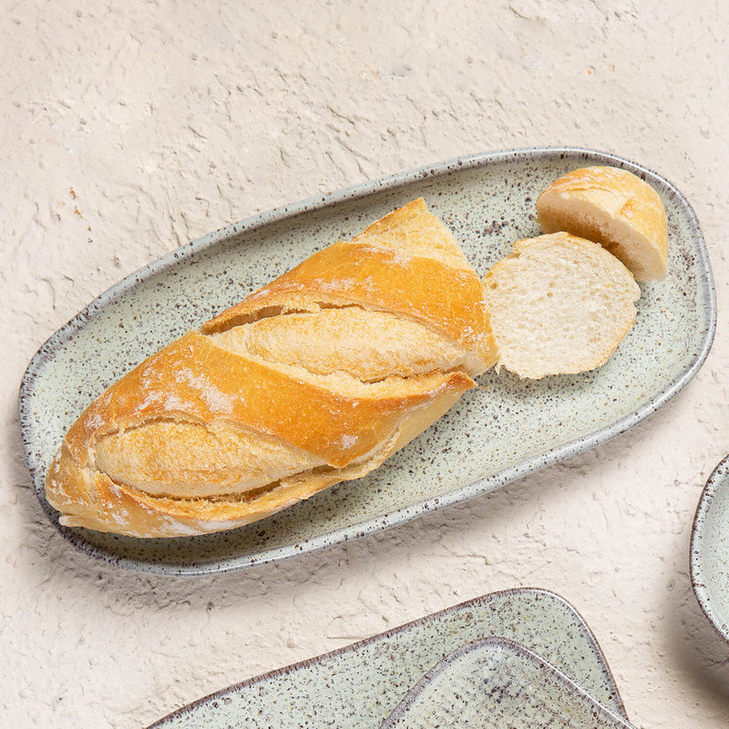 Ensemble de 4 assiettes en grès Pistache, Menthe