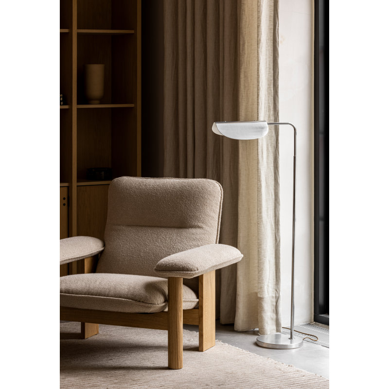 Brasilia Lounge Chair, Sheepskin Sahara, Dark Stained Oak