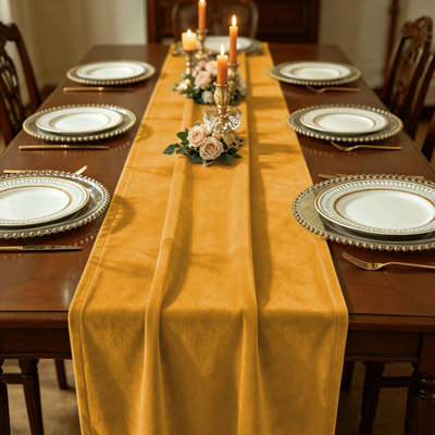 Luxury Vintage Velvet Table Runner,1‑Pack, Multi‑Color & Multi‑Size for Dining Table Home Decor