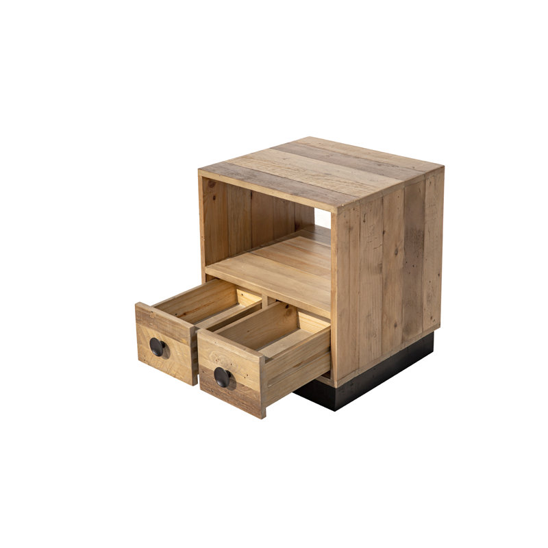 Garret 45cm W Solid Wood Bedside Table