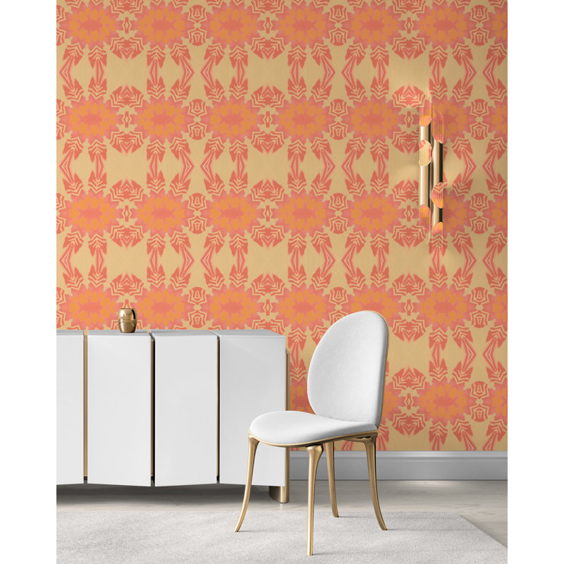 Artemis  | Tropical Botanical Wallpaper Double Roll, Yellow/Red