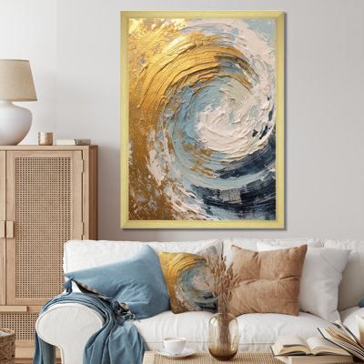 Nébuleuse spirale dorée et bleue