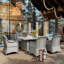 Rectangular 7 - Piece 6 - Person 200Cm L Outdoor Table Set