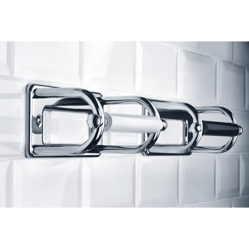 Porte-papier hygiénique mural Classic, Chrome poli/blanc