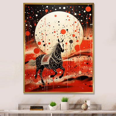 Red Cowboys Horse Moon Bandits - Cowboys, art mural