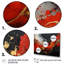"Red and Gold Marble Fire II" - peinture abstraite, art mural 5 pièces-963872469