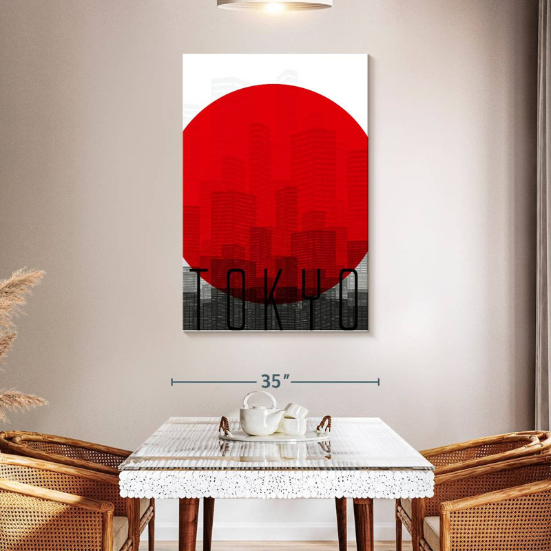 Aime Tokyo Red Sun, 48" H x 32" W