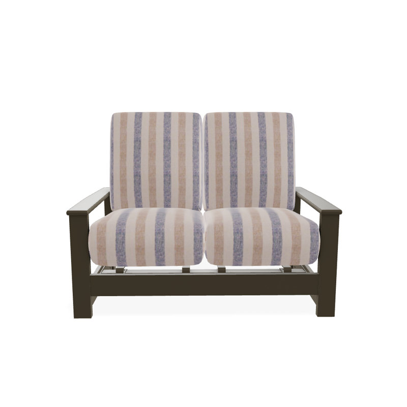Causeuse profond avec coussins Leeward, Roitelet, Bois de plage