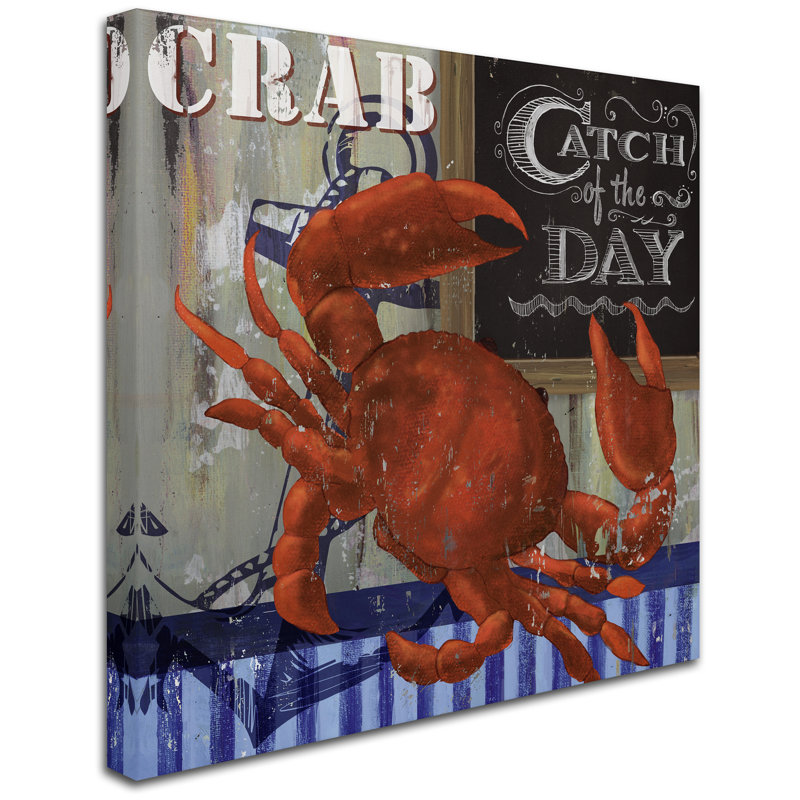 « crab », reproduction d’impression sur toile tendue, H 14 po x l 14 po