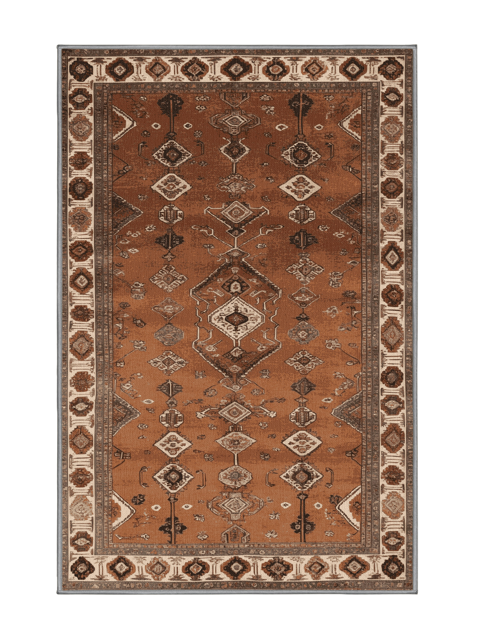 Bloomsbury Market Machine Washable Persian Brown Area Rug | Wayfair