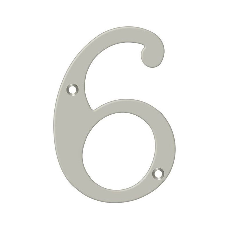 Chiffres de 4 po Deltana, Nickel brossé, 6