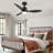 Kyptin 42" 3-blade Downrod Mount Ceiling Fan with LED Lights and Remote Control-382792569-382792570