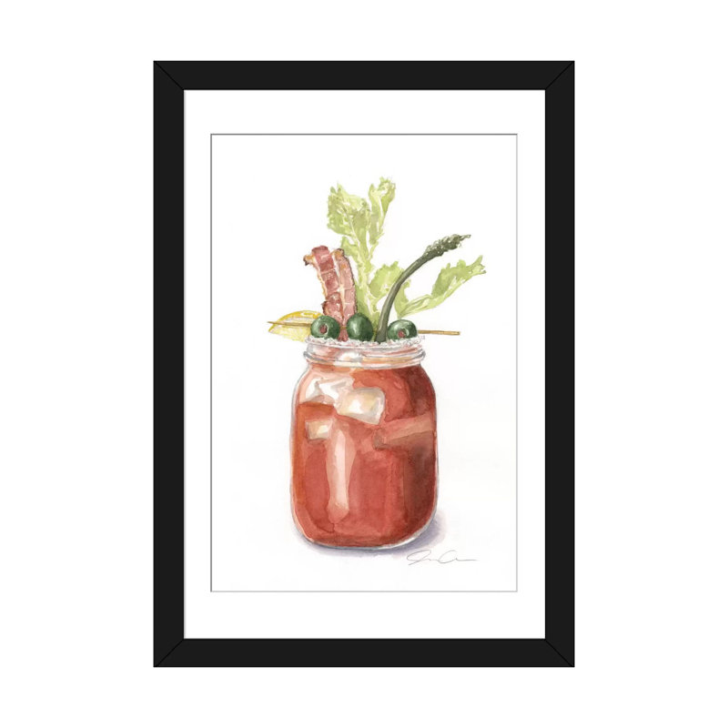 Reproduction d’art sur toile tendue "it is brunch, Papier d'art encadré noir, H 24 po x l 16 po x P 1 po, Blanc