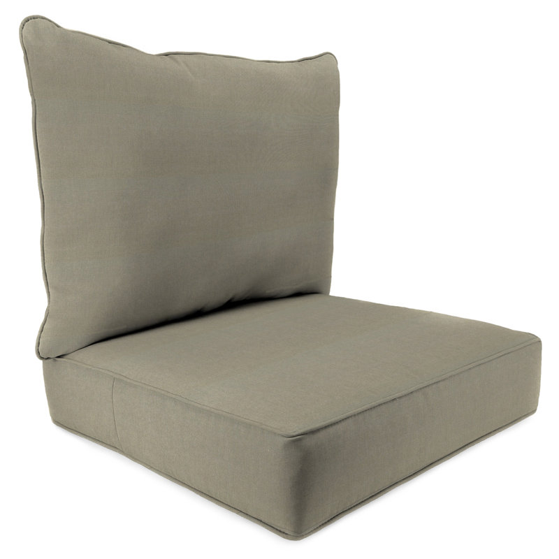 24" x 26.5" Outdoor Deep Seat Chair Cushion Set with Welt, Canvas Taupe