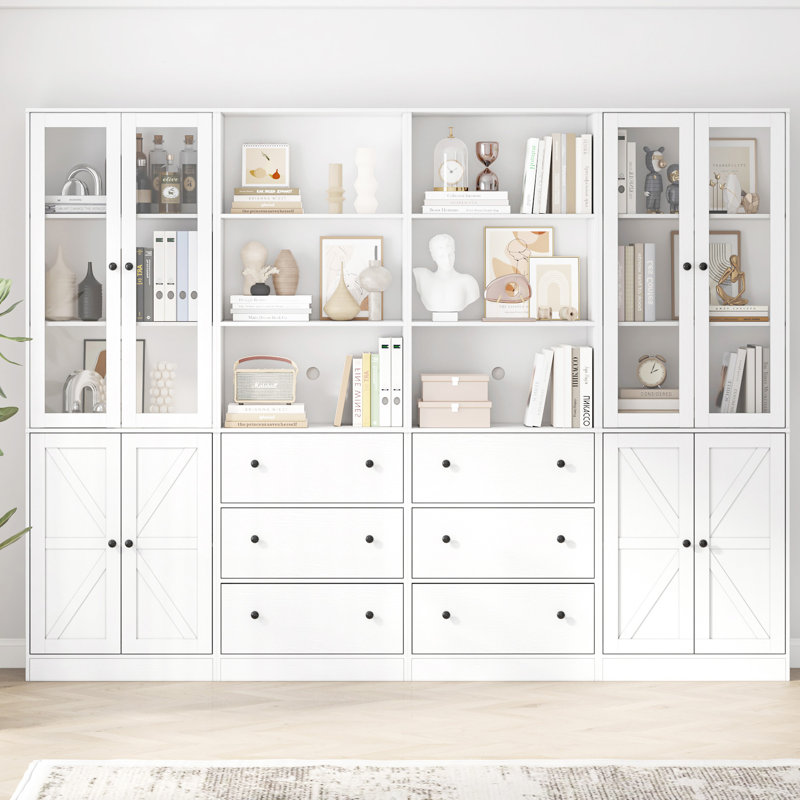 Ensemble de bibliothèques 70 po x H 94,48 po, Blanc