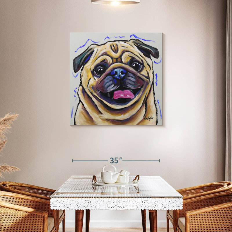 Brampt Pug Napoleon, 36" H x 36" W
