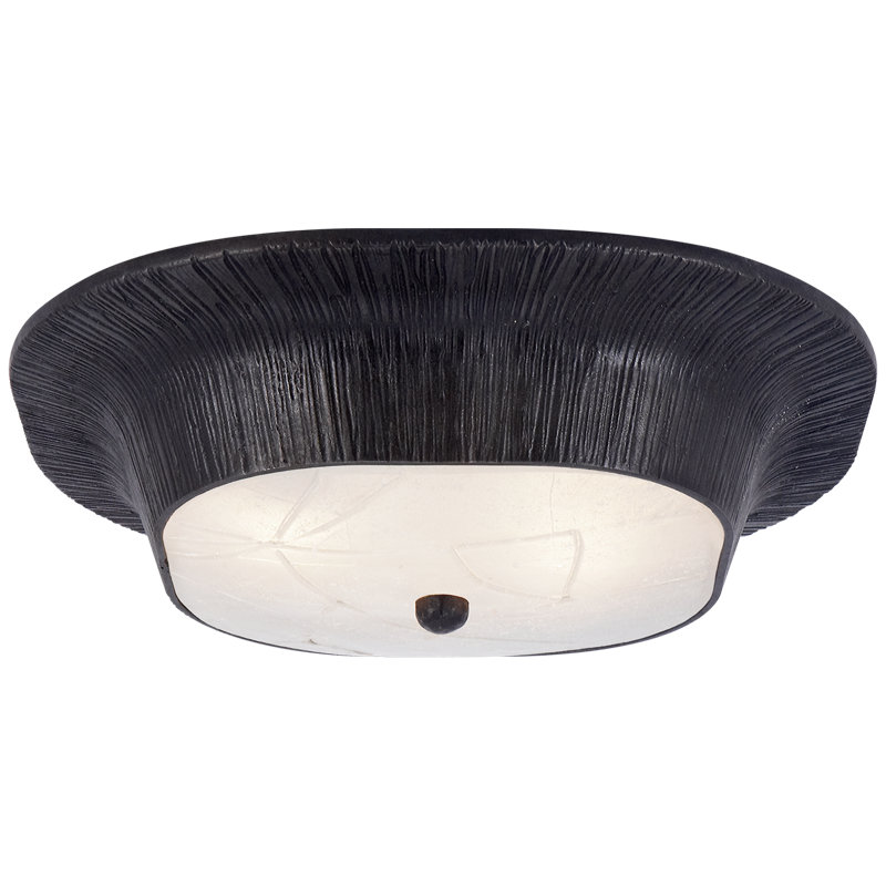 Kelly Wearstler Utopia Round Flush Mount, Aged Iron