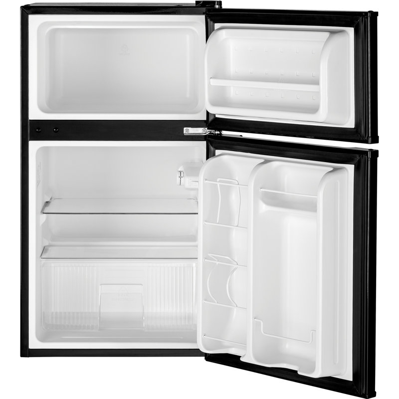 GE® ENERGY STAR® Double-Door Compact Refrigerator, Black
