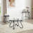 Tempered Glass Surface Console Table Coffee Table With Sturdy Construction For Living Room