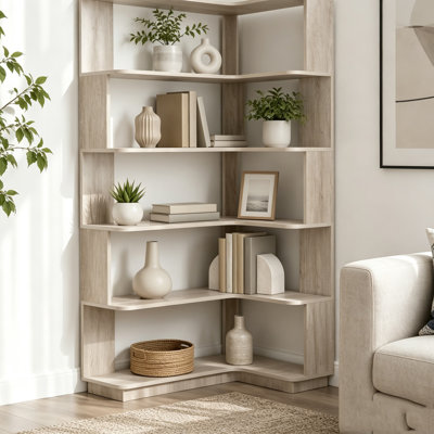 Freestanding Corner Bookshelf