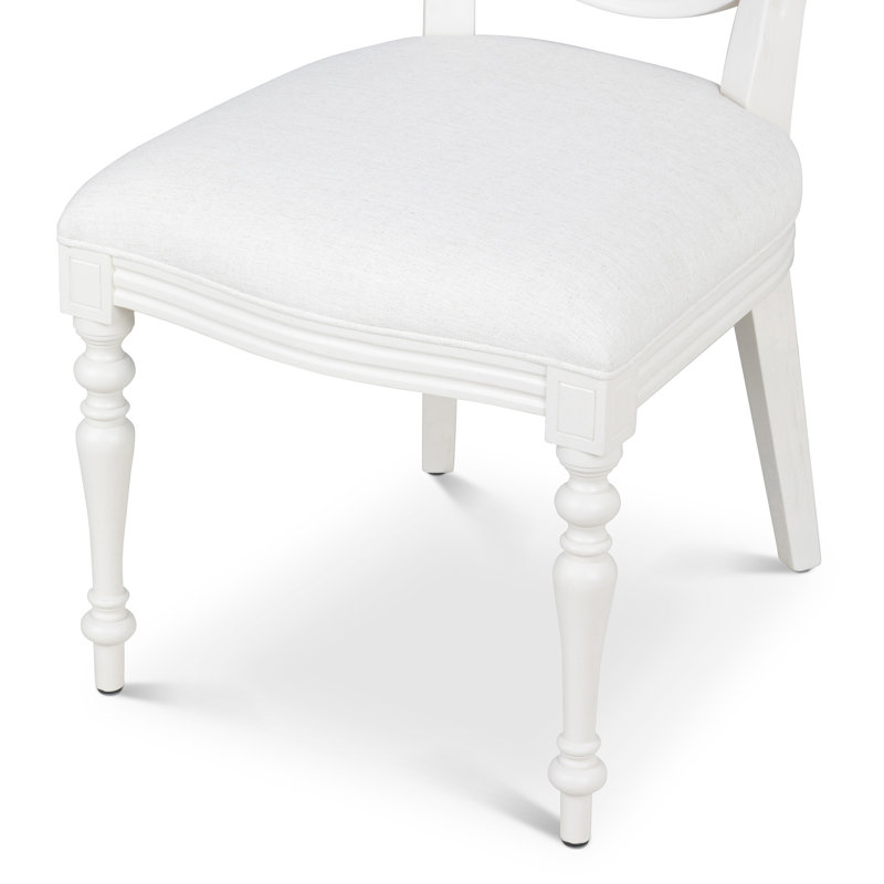Upholstered Dining Chair, Whitewash