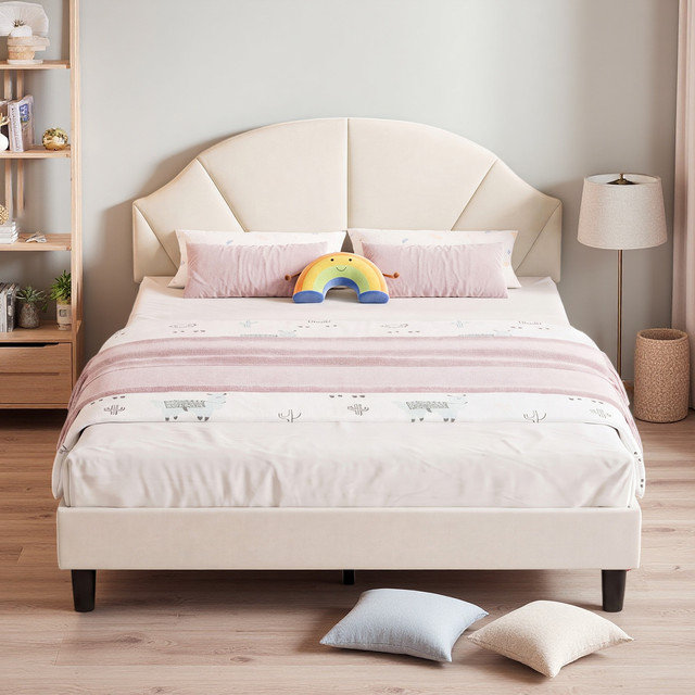 Bed, Beige, 150x200cm