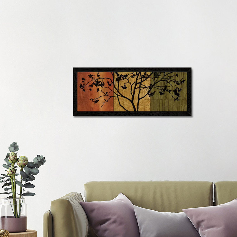Arboreal II by Chris Donovan - Panoramic Print on Canvas, 30.48 cm H x 91.44 cm W, Black Framed