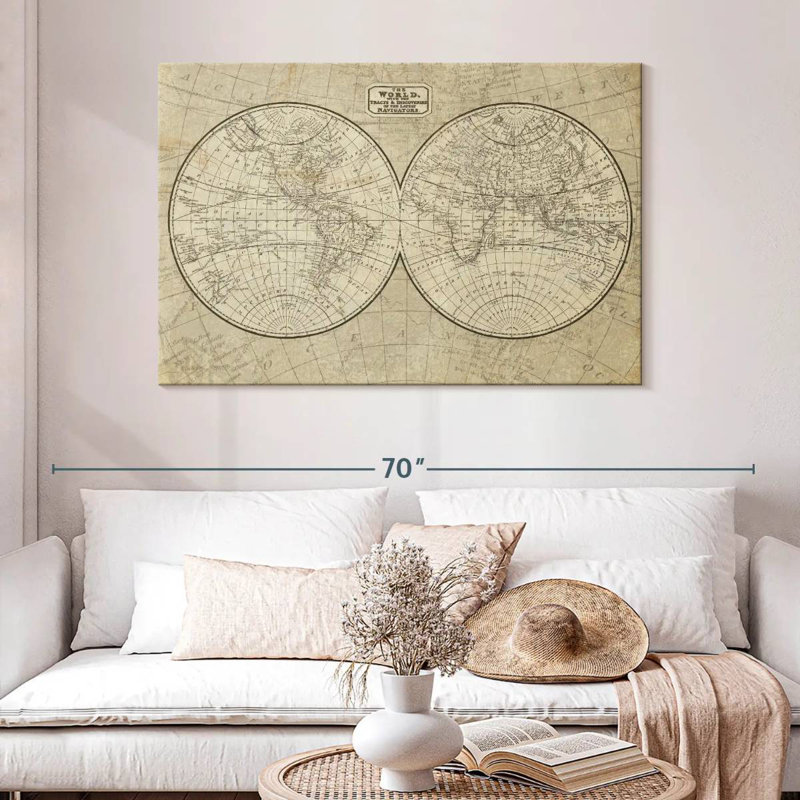 Aliaz Classic World Map, 32" H x 48" W