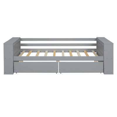 Daybed With Shelves And Drawers