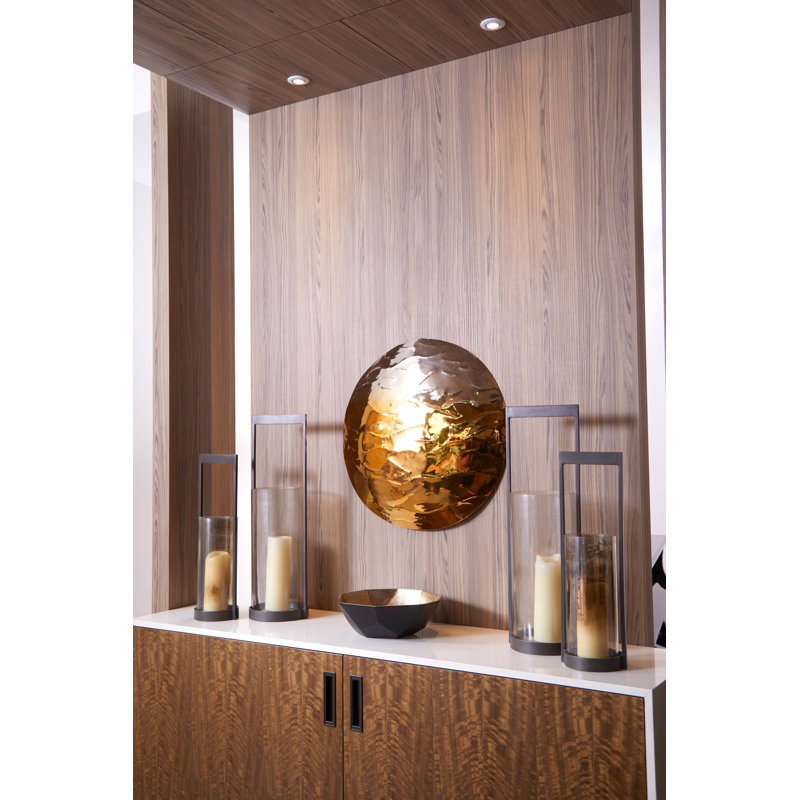 Radia Aluminum Decorative Bowl, 4" H x 12" W x 12" D