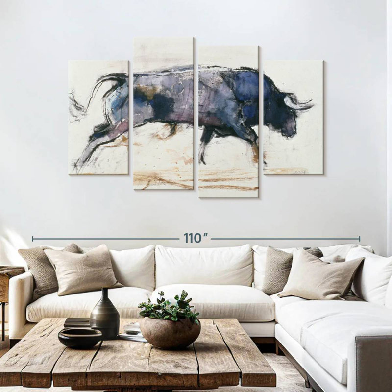 Brampt Charging Bull 1998, 54" H x 84" W