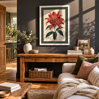 Lily Study Botanical - Framed Print