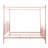 Queen Size Metal Canopy Bed Frame-1816912579