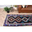 Tapis de couloir turc noué à la main en laine pure pour un look rétro