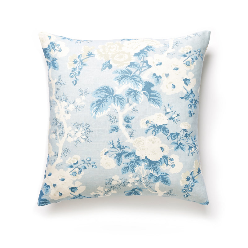 ASCOT LINEN PRINT PILLOW, Sky