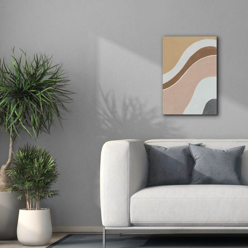 «Flowing 2 Neutral» par Danhui Nai, art mural sur toile, H 26 po x l 18 po
