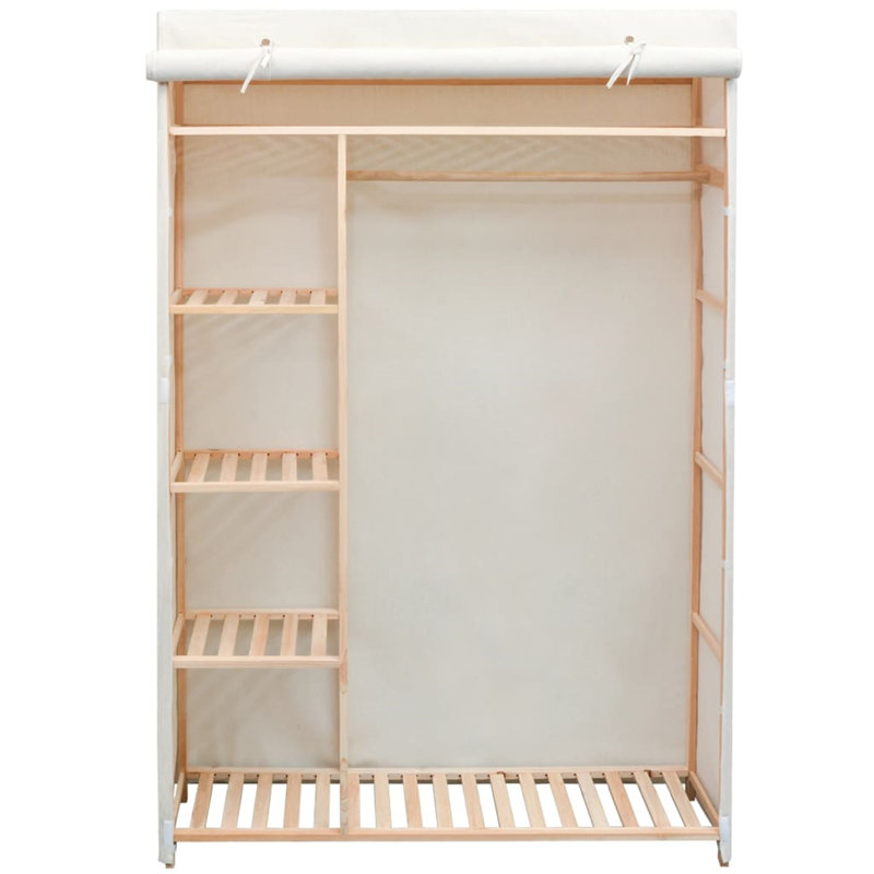 110cm Adjustable Portable Wardrobe, Natural