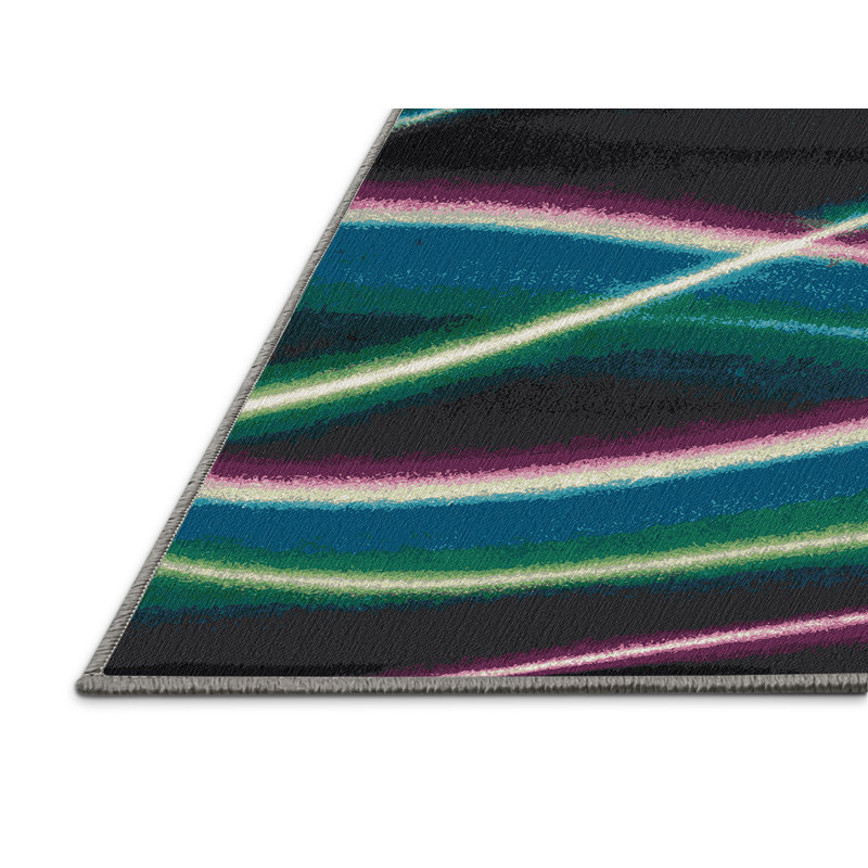 Tapis mauve lavable à la machine, Rectangulaire 2 pi x 3 pi