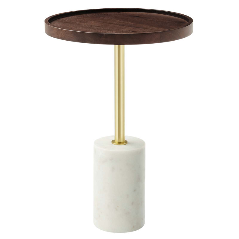 Table de bout Modway, Noyer / Blanc