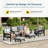5 PCS HIPS All-Weather Patio Furniture Set with Ottoman & 3.9'' Detachable Cushions, Heavy Duty & Ergonomic Design Outdoor Sofa Set for Patio, Yard, Garden-980675888-980675889