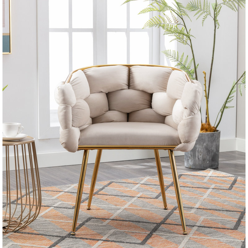 Vladanka 28.7'' Velvet Sofa, Beige Velvet