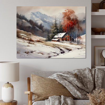 «Snow Covered Mountains I», reproduction sur toile